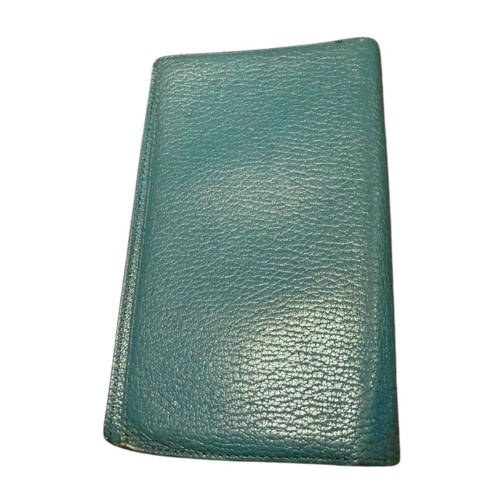 Hermes Agenda Notebook Cover Teal Pebbled Textured Luxury Planner - Picture 4 of 8